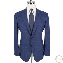 NWT Sartorio Napoli Kiton Blue Wool Plaid Static Patch Pkts 2Btn Jacket 42R