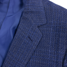 NWT Sartorio Napoli Kiton Blue Wool Plaid Static Patch Pkts 2Btn Jacket 42R