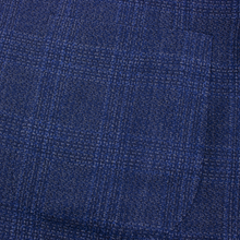NWT Sartorio Napoli Kiton Blue Wool Plaid Static Patch Pkts 2Btn Jacket 42R