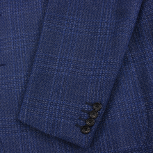 NWT Sartorio Napoli Kiton Blue Wool Plaid Static Patch Pkts 2Btn Jacket 42R