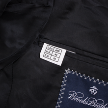 Brooks Brothers Navy Blue Wool Herringbone MiUSA Flat Front 2Btn Suit 40R