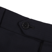 Brooks Brothers Navy Blue Wool Herringbone MiUSA Flat Front 2Btn Suit 40R