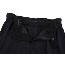 Brooks Brothers Navy Blue Wool Herringbone MiUSA Flat Front 2Btn Suit 40R