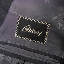 CURRENT Brioni NM Colosse Slate Grey Wool Woven Dual Vents 2Btn Suit 50L