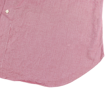 NWT CURRENT Boglioli Magenta White Cotton Herringbone Spread Dress Shirt 17.5