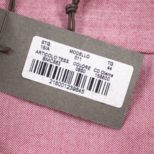 NWT CURRENT Boglioli Magenta White Cotton Herringbone Spread Dress Shirt 17.5