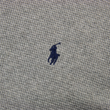 Polo Ralph Lauren Fossil Grey Cotton Textured Half Zip Mock Neck Sweater XL