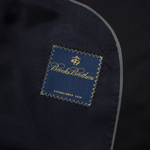 Brooks Brothers Navy Blue Wool Twill Lined Vented Flat Front 2Btn Suit 40R
