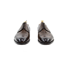 NIB $1380 Edward Green Wells E82 Dark Oak Antique Brogue Cap Toe Shoes + Trees