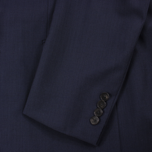 RECENT Hugo Boss Blue S100's Grid Check Dual Vents Flat Front 2Btn Suit 42R