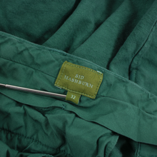 Sid Mashburn Green Cotton Woven Unlined Flat Front Shorts 32W