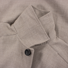 NWOT Eton Taupe Cotton Woven Lined Two Patch Chest Pkts Shacket Shirt Jacket S