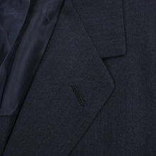 Oxxford Blue Grey Worsted Wool Herringbone Vented 2Btn Jacket 42R