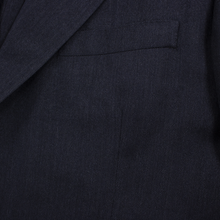 Oxxford Blue Grey Worsted Wool Herringbone Vented 2Btn Jacket 42R