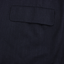 Oxxford Blue Grey Worsted Wool Herringbone Vented 2Btn Jacket 42R