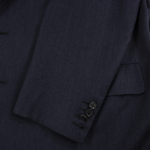 Oxxford Blue Grey Worsted Wool Herringbone Vented 2Btn Jacket 42R
