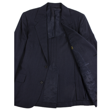 Oxxford Blue Grey Worsted Wool Herringbone Vented 2Btn Jacket 42R