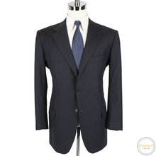 Luciano Barbera Blue Wool Striped Italy Dual Vents Full Canvas Suit 44R