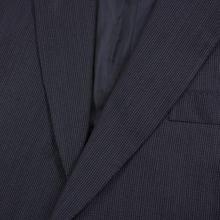 CURRENT Brioni Blue Black Wool Silk H-Tooth Dual Vents Italy 2Btn Jacket 44R