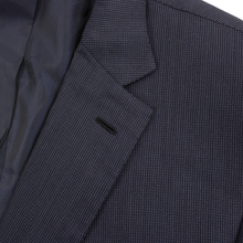CURRENT Brioni Blue Black Wool Silk H-Tooth Dual Vents Italy 2Btn Jacket 44R