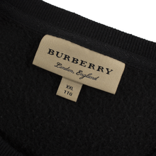 CURRENT Burberry Black Cotton Polyester Piped Crew Neck Sweater XXL