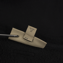 CURRENT Burberry Black Cotton Polyester Piped Crew Neck Sweater XXL