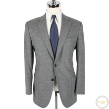 LNWOT CURRENT Zegna Travel Grey Wool Cashmere Flannel Patch Pkt Jacket 44R $3290