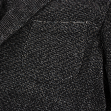 NWT Roda Black White 75% Cashemre Woven Unstructured Patch Pkts 3/2 Jacket 44R