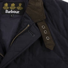 Barbour Navy Blue Polyester Padded Quilted Lutz Jacket Large