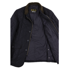 Barbour Navy Blue Polyester Padded Quilted Lutz Jacket Large