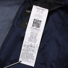 NWT CURRENT $1695 Emporio Armani Blue Wool Sharkskin Flat Front 2Btn Suit 40R