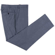 NWT CURRENT $1695 Emporio Armani Blue Wool Sharkskin Flat Front 2Btn Suit 40R