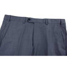 NWT CURRENT $1695 Emporio Armani Blue Wool Sharkskin Flat Front 2Btn Suit 40R