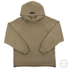 Essentials Fear Of God Brown Ribbed Hooded Rolled Hem Oversized Sweater Medium