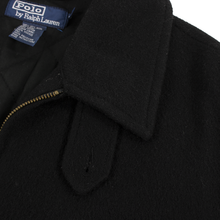 VINTAGE Polo Ralph Lauren Black Wool Quilted Lining Blouson Jacket Small