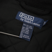 VINTAGE Polo Ralph Lauren Black Wool Quilted Lining Blouson Jacket Small