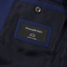 LNWOT CURRENT Zegna Milano Blue Achillfarm Wool Silk Woven 2Btn Jacket 42R