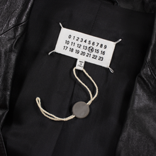 NWD Maison Margiela Black Calf Leather Italy Patch Pkts Jacket 40US