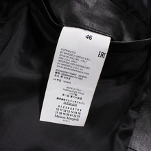 NWD Maison Margiela Black Calf Leather Italy Patch Pkts Jacket 40US