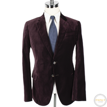Armani Collezioni Merlot Polyester Velvet Dual Vents 2Btn Dinner Jacket 40R