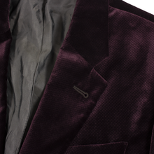 Armani Collezioni Merlot Polyester Velvet Dual Vents 2Btn Dinner Jacket 40R