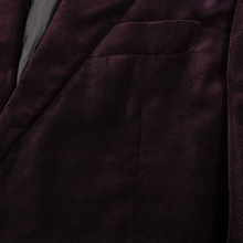 Armani Collezioni Merlot Polyester Velvet Dual Vents 2Btn Dinner Jacket 40R