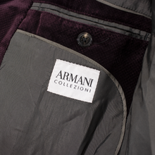 Armani Collezioni Merlot Polyester Velvet Dual Vents 2Btn Dinner Jacket 40R