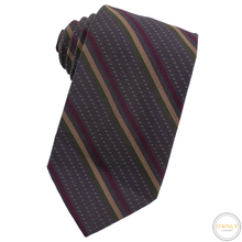 Etro Purple Multi Color 100% Silk Striped Handmade Italy Tie