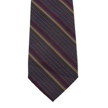 Etro Purple Multi Color 100% Silk Striped Handmade Italy Tie