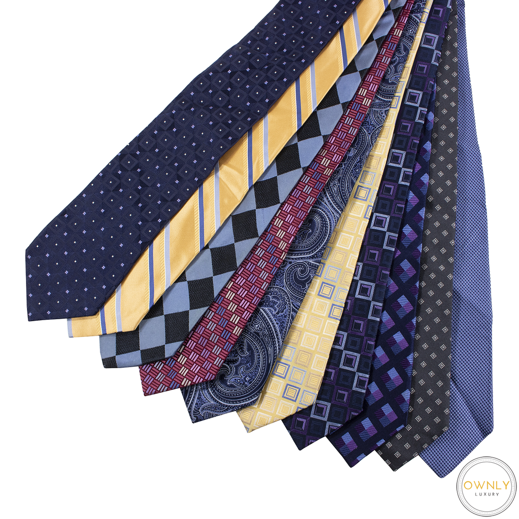 LOT of 50 Michael Kors Multi-Color Silk Striped Dotted Plaid Abstract Ties