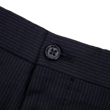 LNWOT Ralph Lauren Black Label Navy Blue Wool Pinstriped F. Front Suit 2Btn 46R