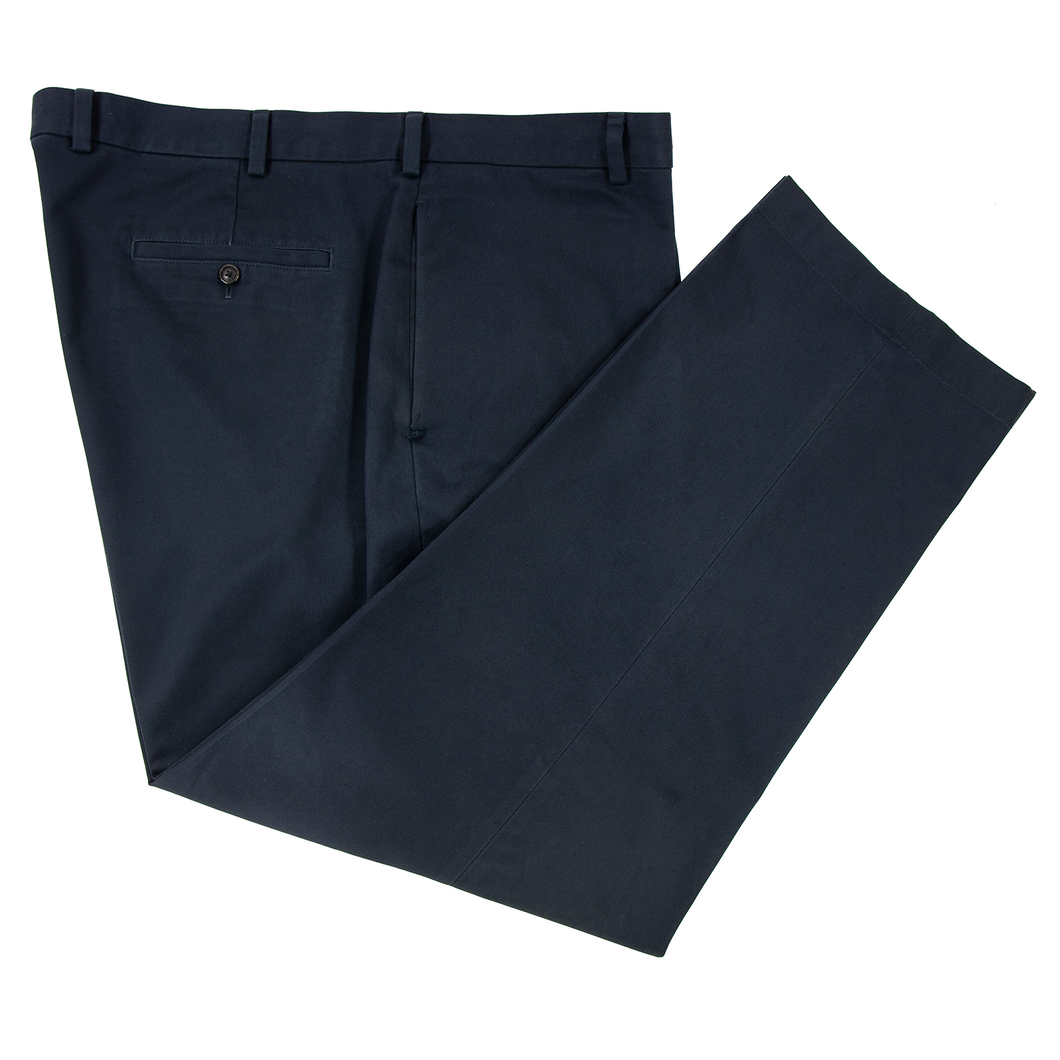 Brooks Brothers Hudson Navy Blue Cotton Twill Unlined Advantage Chino –  Ownly Luxury