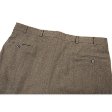 Brooks Brothers Brown Wool Donegal Soft Tweed Pleated Trouser Pants 36W