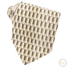 Gucci Brown Tan All Over G Logo Rectangle Degrade Italy Tipped Tie